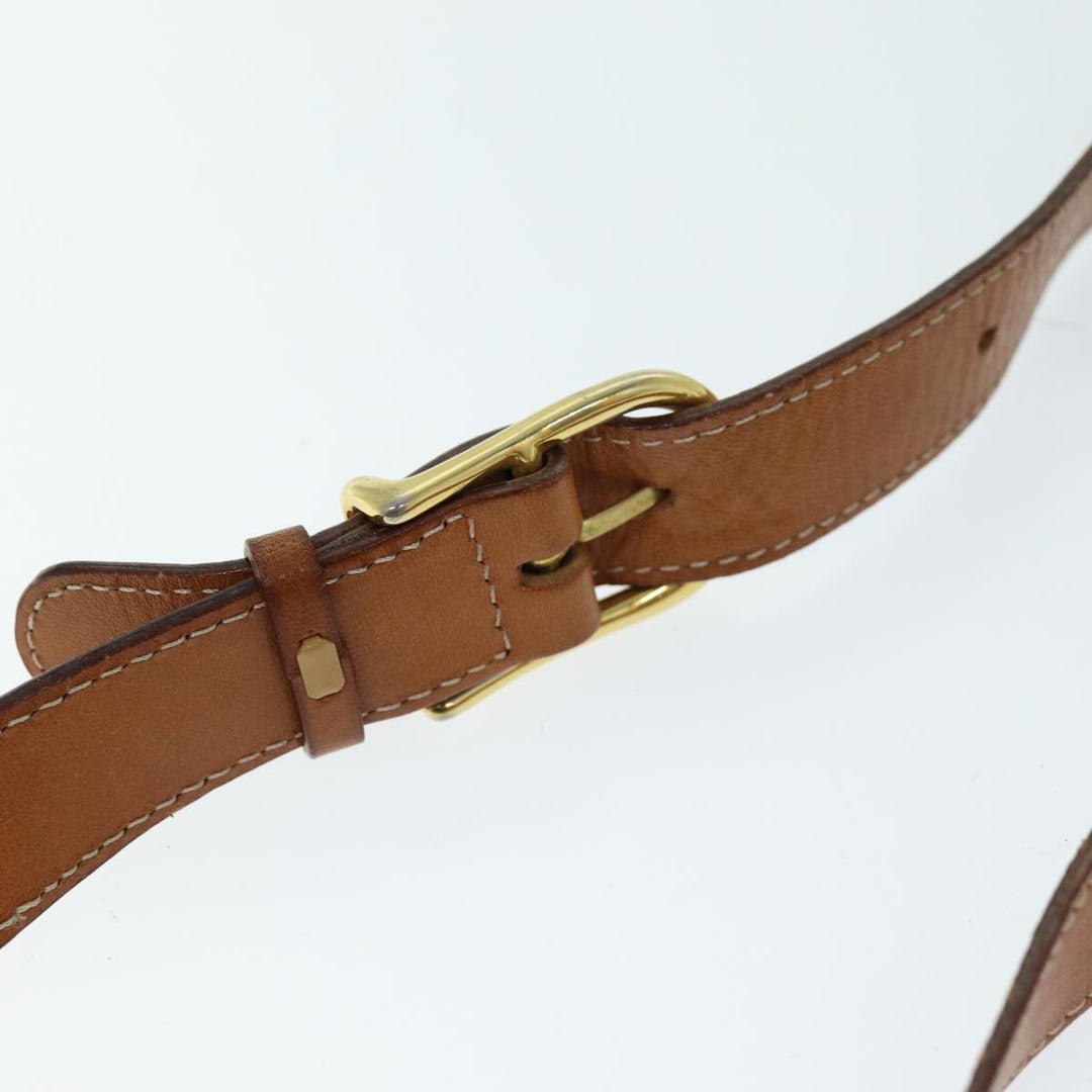 Celine Macadam Canvas Shoulder Bag PVC Brown Auth 73945