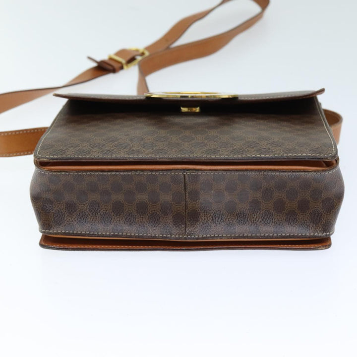 Celine Macadam Canvas Shoulder Bag PVC Brown Auth 73945