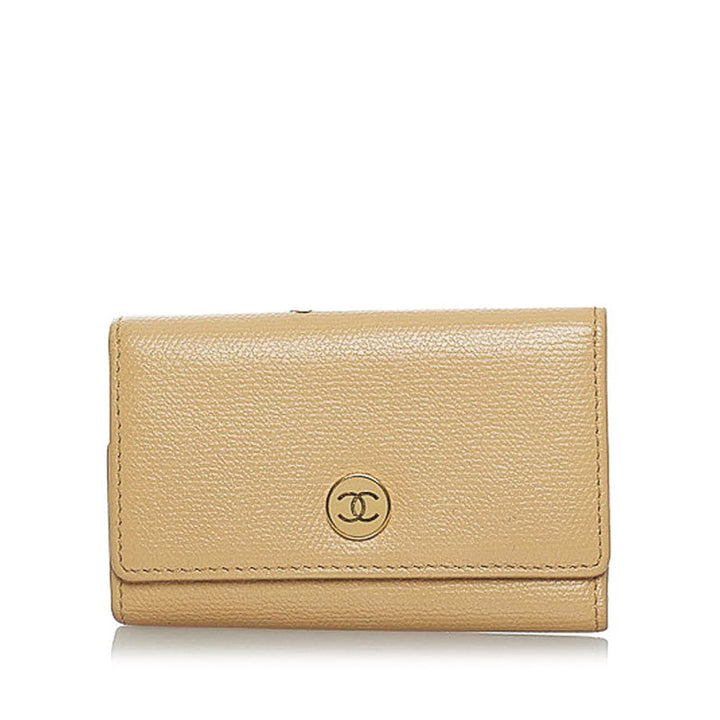 Top Quality Chanel 6 eries Keycase Beige Leather  Chanel