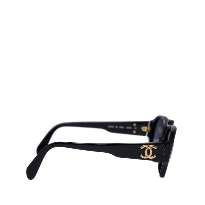 Top Quality Chanel Vintage Cocomark Boston Gold  un Glasses 0006 Black   Chanel