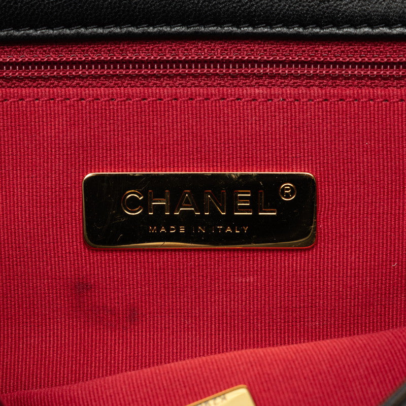 Top Quality Chanel Single Flap 24 in Lambskin Leather Quilted Black Ladies