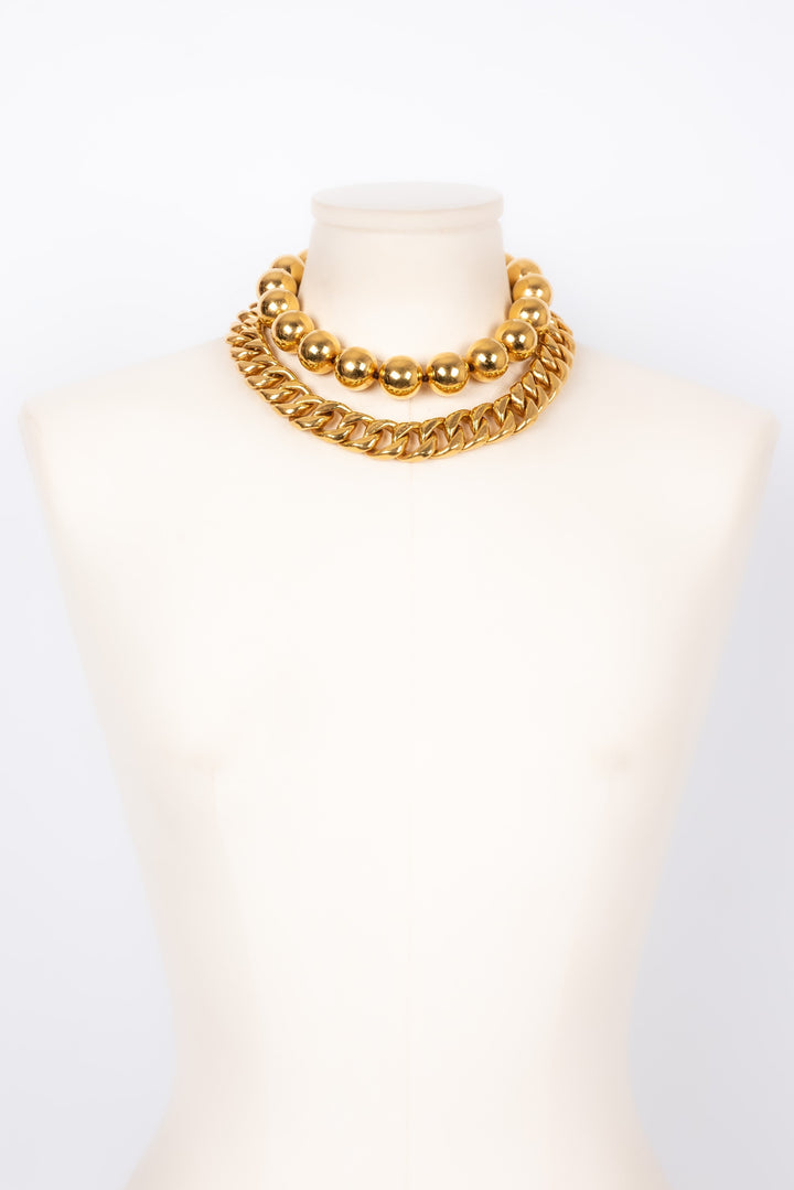 Collier dor√© Top Quality Chanel 1990s