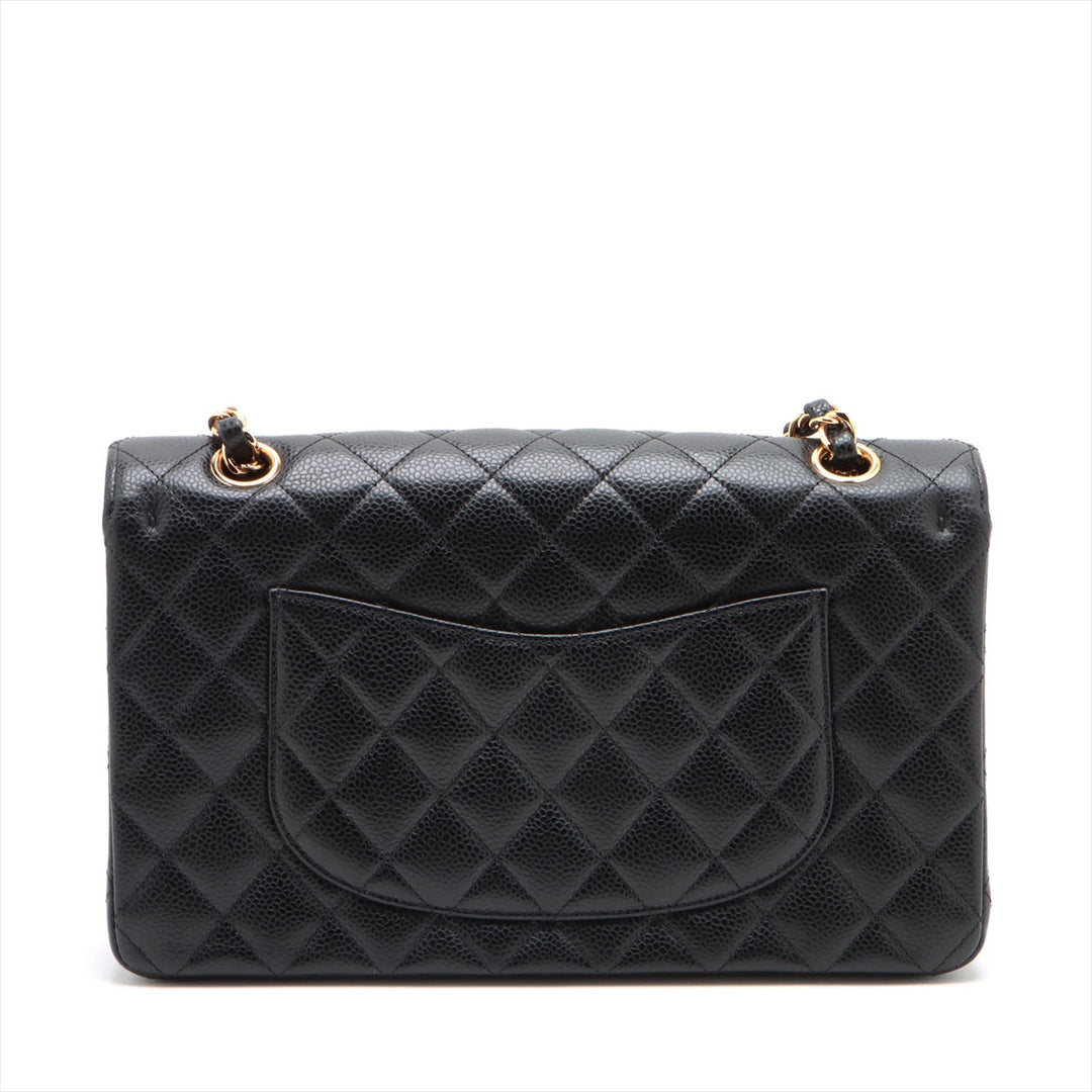 Top Quality Chanel Matrasse 25 Caviar S Double Flap Double Chain Bag Black G  15th