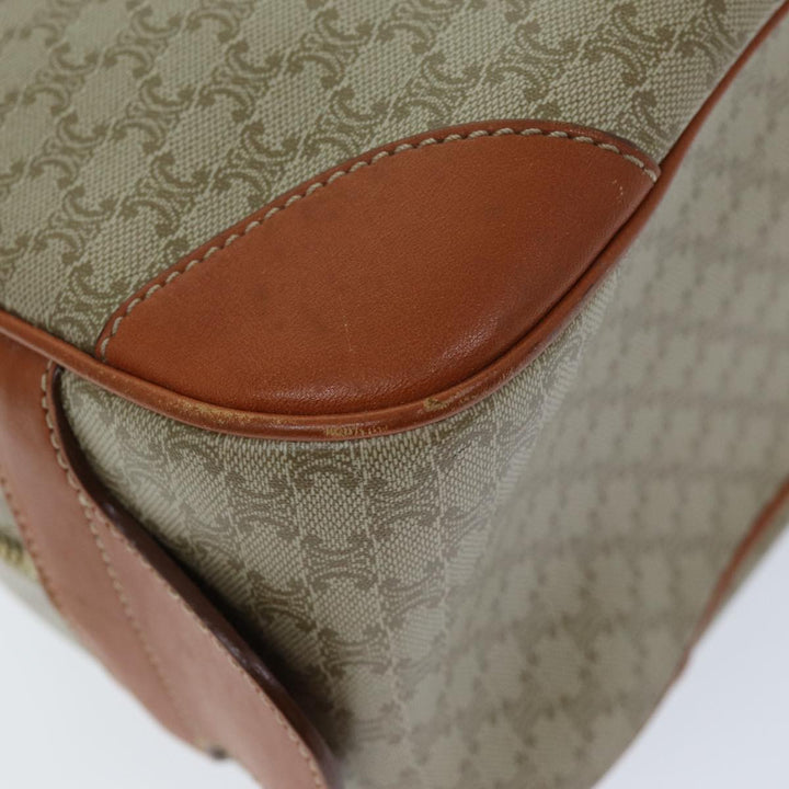 Celine Macadam Canvas Hand Bag Beige Auth 74188