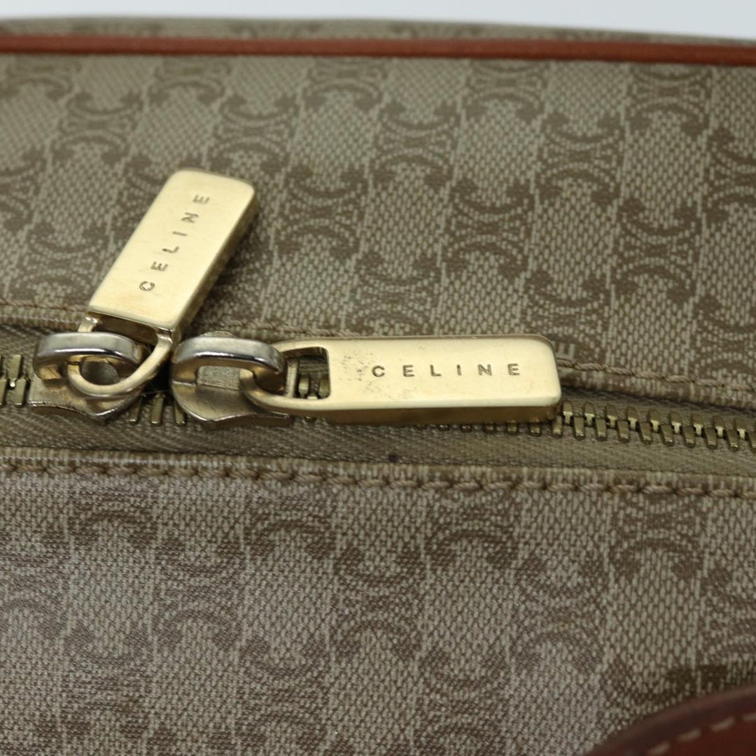 Celine Macadam Canvas Hand Bag Beige Auth 74188
