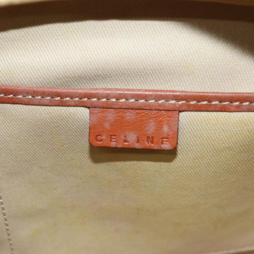Celine Macadam Canvas Hand Bag Beige Auth 74188
