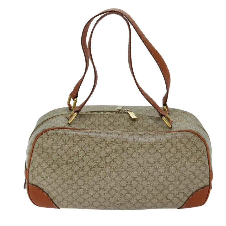 Celine Macadam Canvas Hand Bag Beige Auth 74188