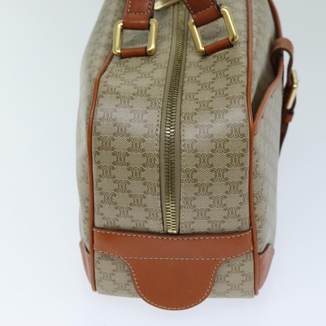 Celine Macadam Canvas Hand Bag Beige Auth 74188