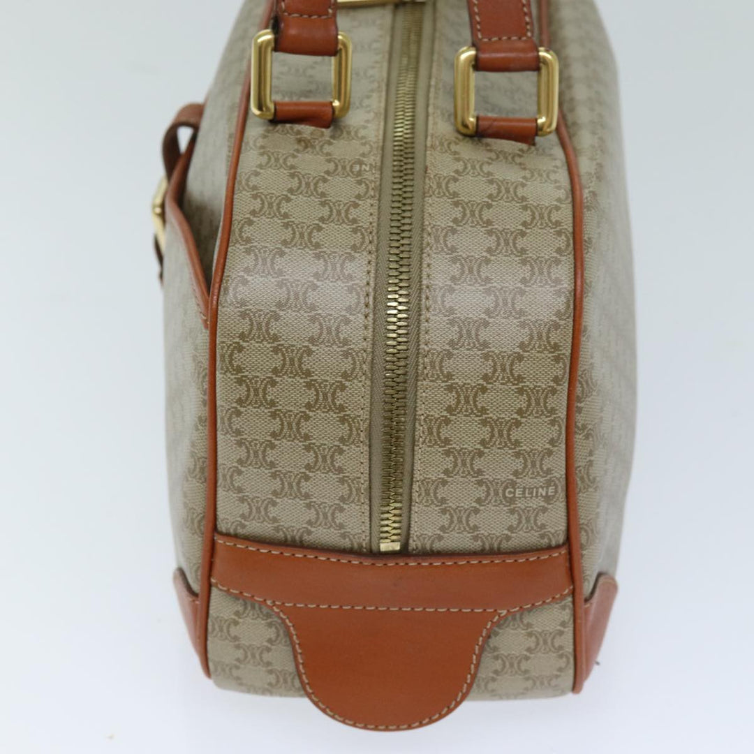 Celine Macadam Canvas Hand Bag Beige Auth 74188