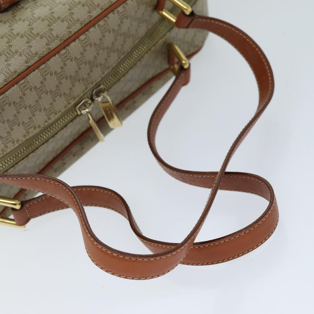 Celine Macadam Canvas Hand Bag Beige Auth 74188