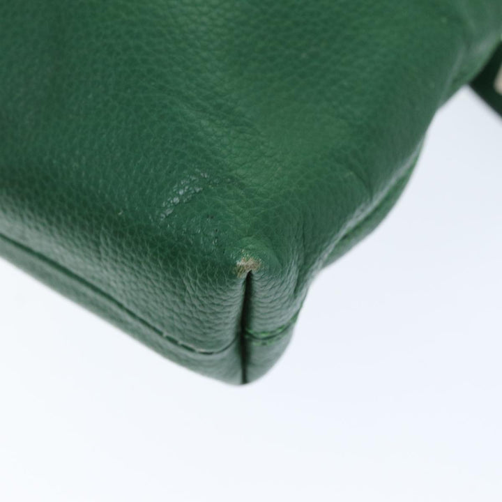 Celine Shoulder Bag Leather Green  74192