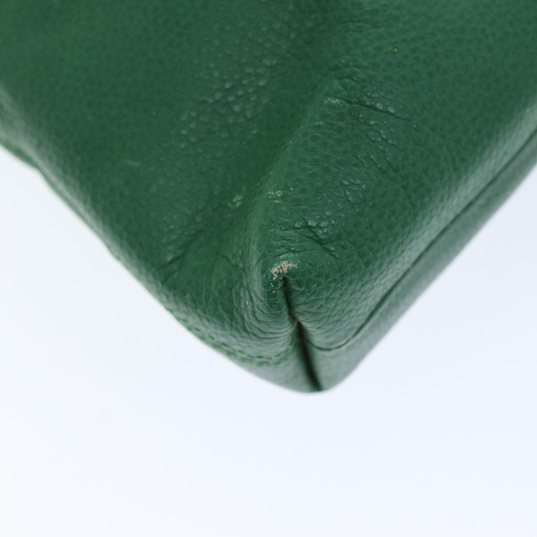 Celine Shoulder Bag Leather Green  74192
