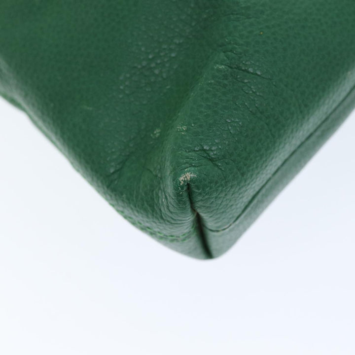 Celine Shoulder Bag Leather Green  74192