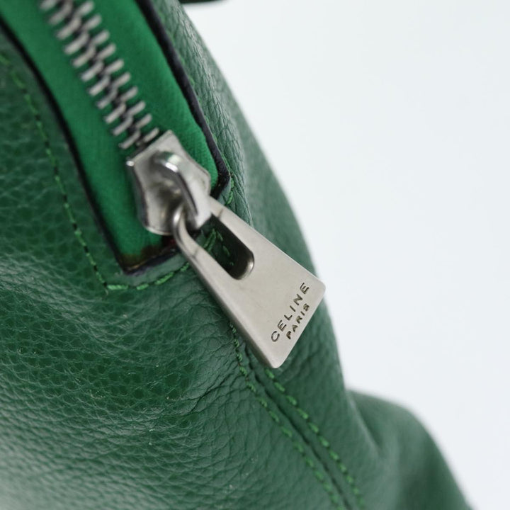 Celine Shoulder Bag Leather Green  74192