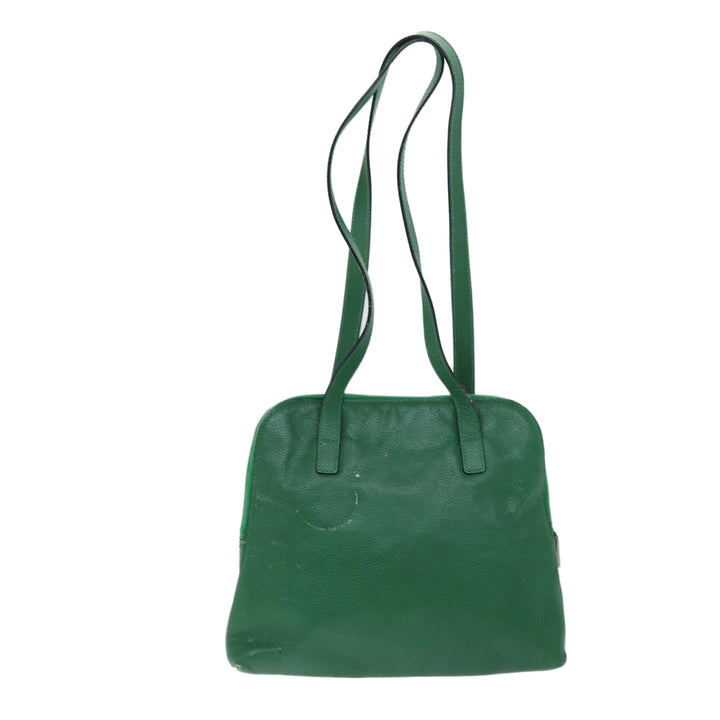 Celine Shoulder Bag Leather Green  74192