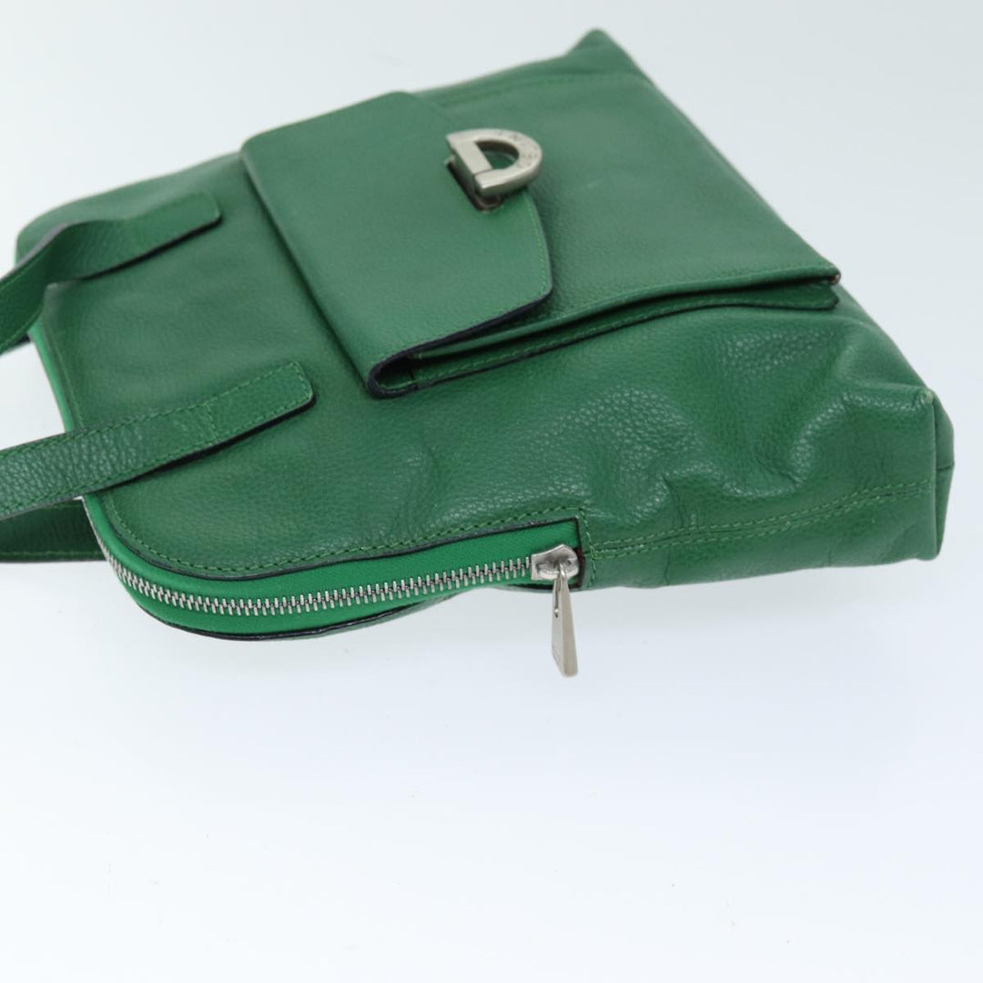 Celine Shoulder Bag Leather Green  74192