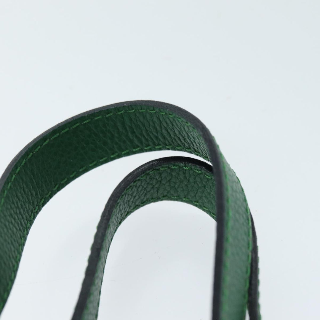 Celine Shoulder Bag Leather Green  74192