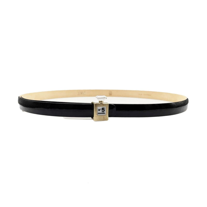 Chanel - B12 A Slim Black Belt - Perfume No.5 Bottle Buckle - 75 / 30