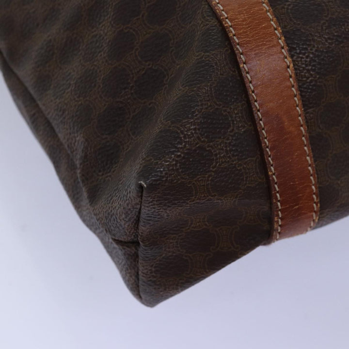 Celine Macadam Canvas Tote Bag PVC Brown Auth 74225