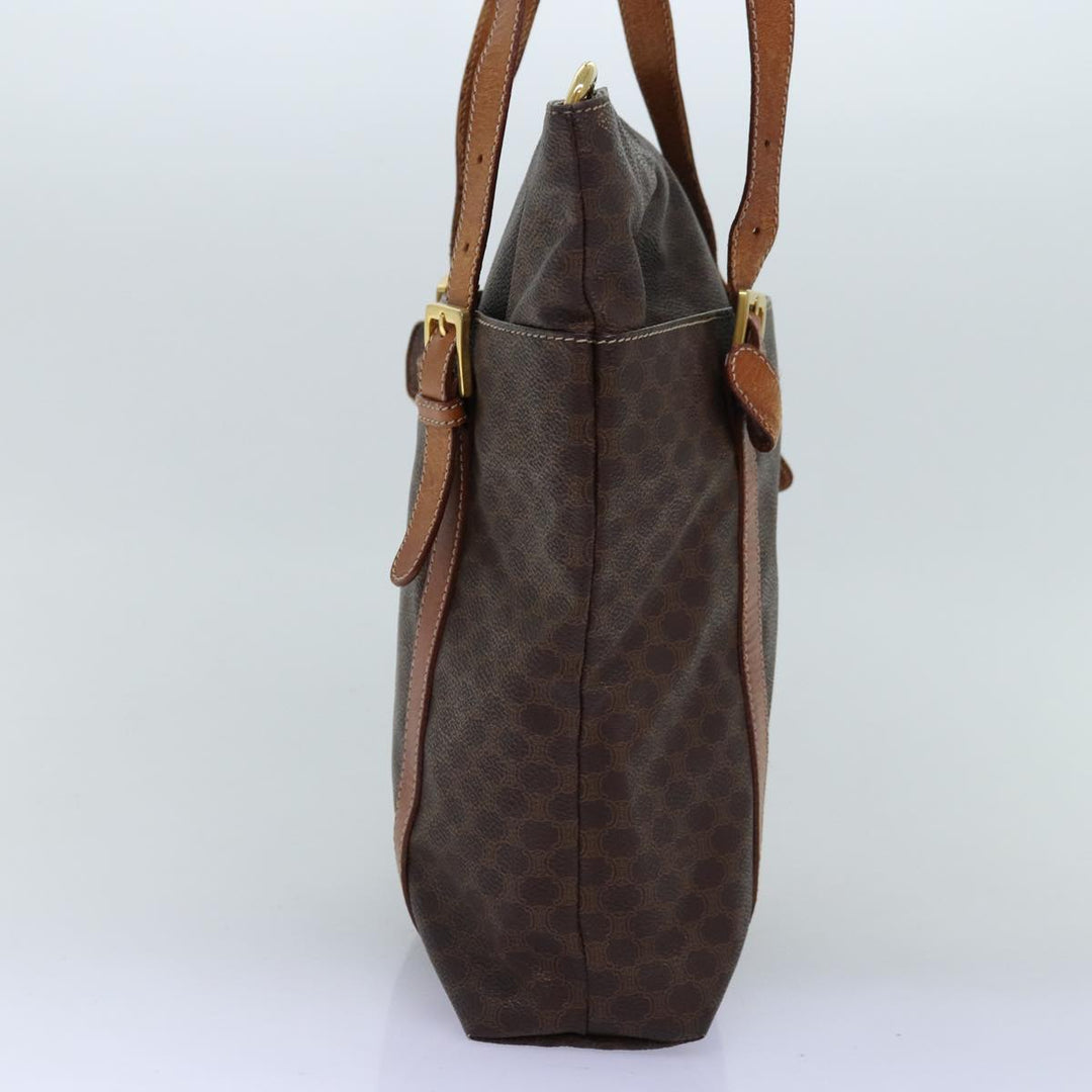 Celine Macadam Canvas Tote Bag PVC Brown Auth 74225