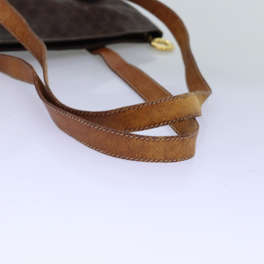 Celine Macadam Canvas Tote Bag PVC Brown Auth 74225