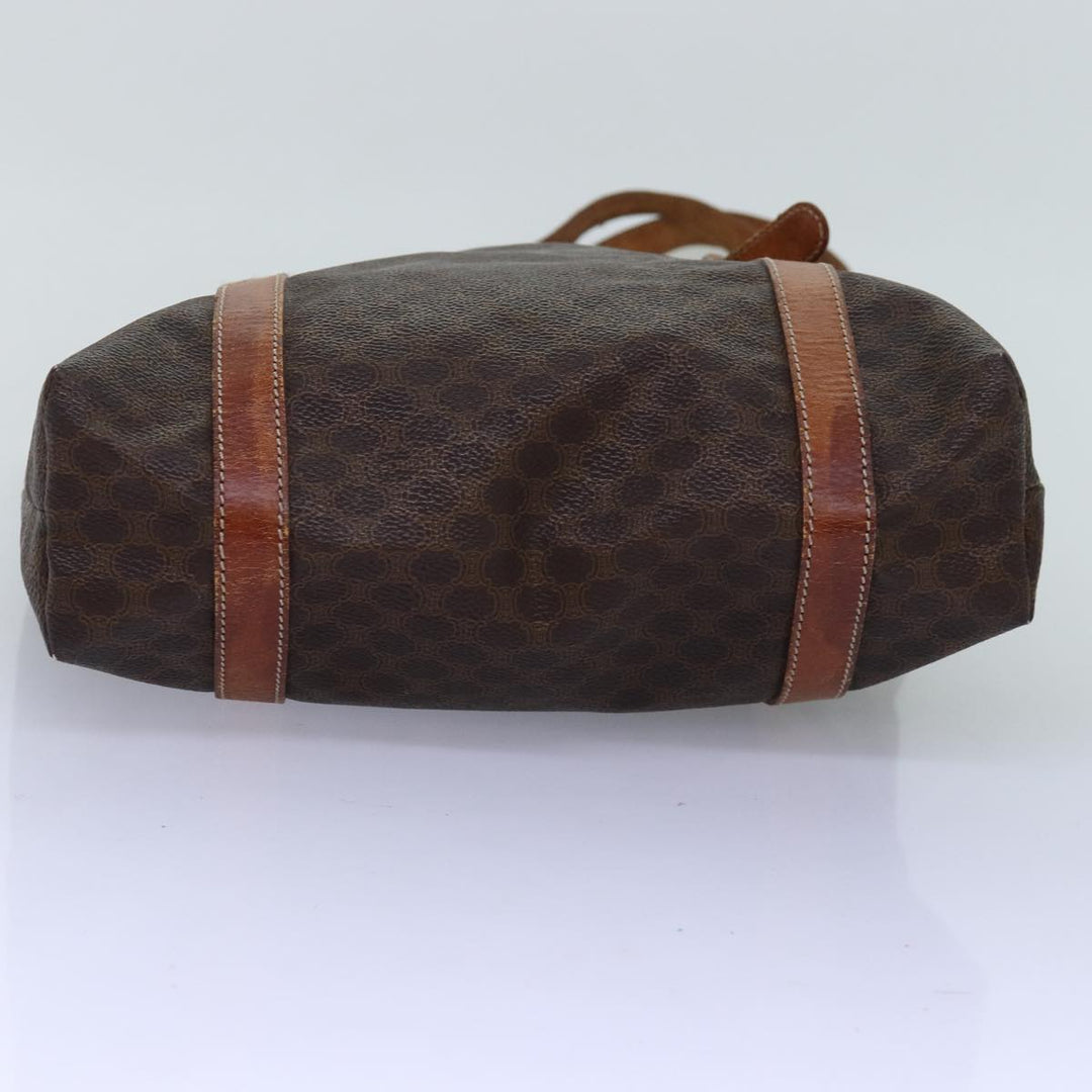 Celine Macadam Canvas Tote Bag PVC Brown Auth 74225
