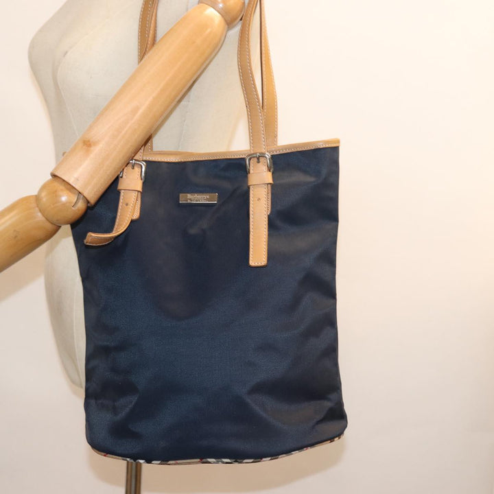 BurberrySs Blue Label Tote Bag Nylon Navy Auth 74256