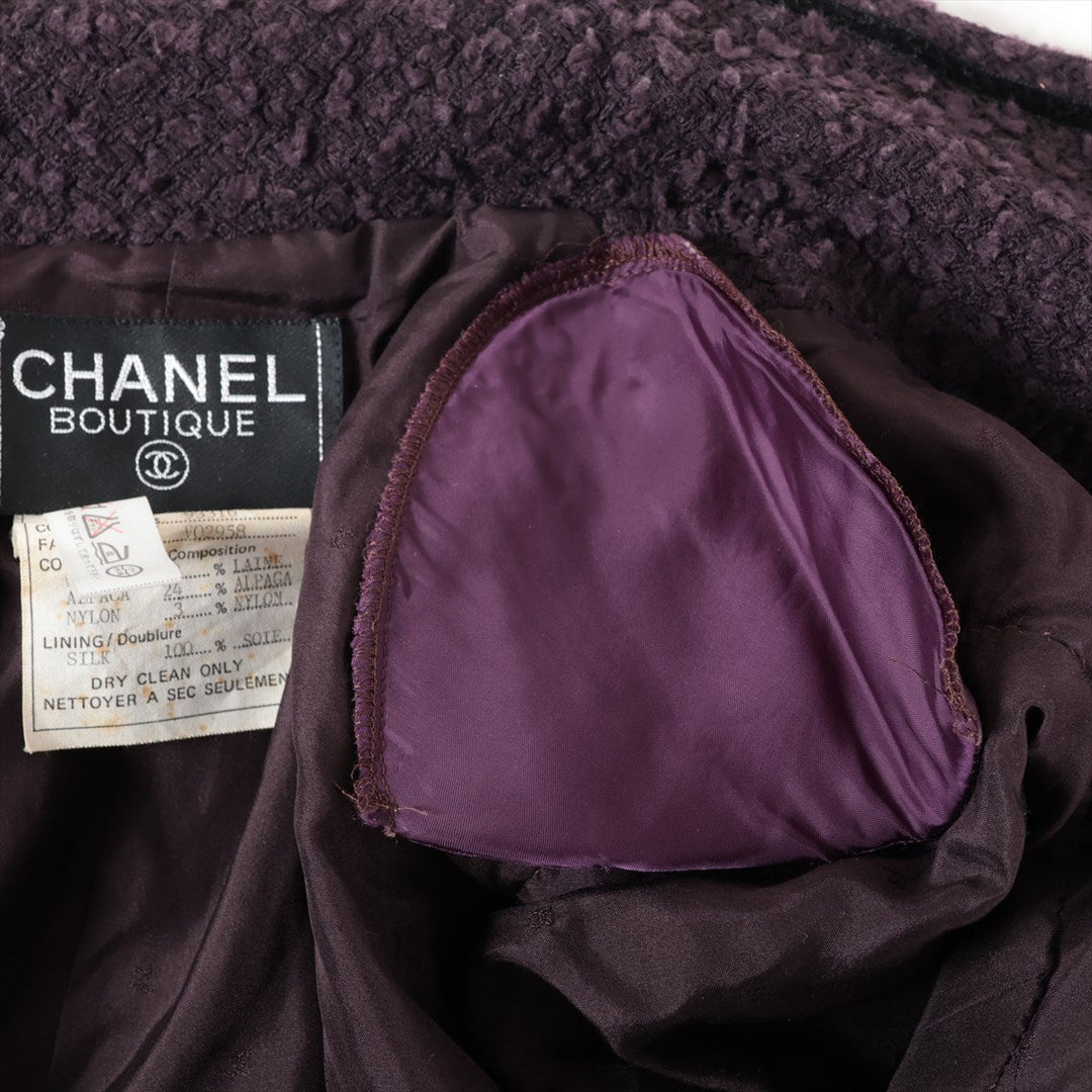 Top Quality Chanel Coconut Button 93A Wool  Alpacca Jacket 34  Pearl P02242 Twid Handcuff