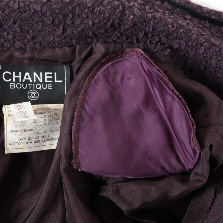 Top Quality Chanel Coconut Button 93A Wool  Alpacca Jacket 34  Pearl P02242 Twid Handcuff