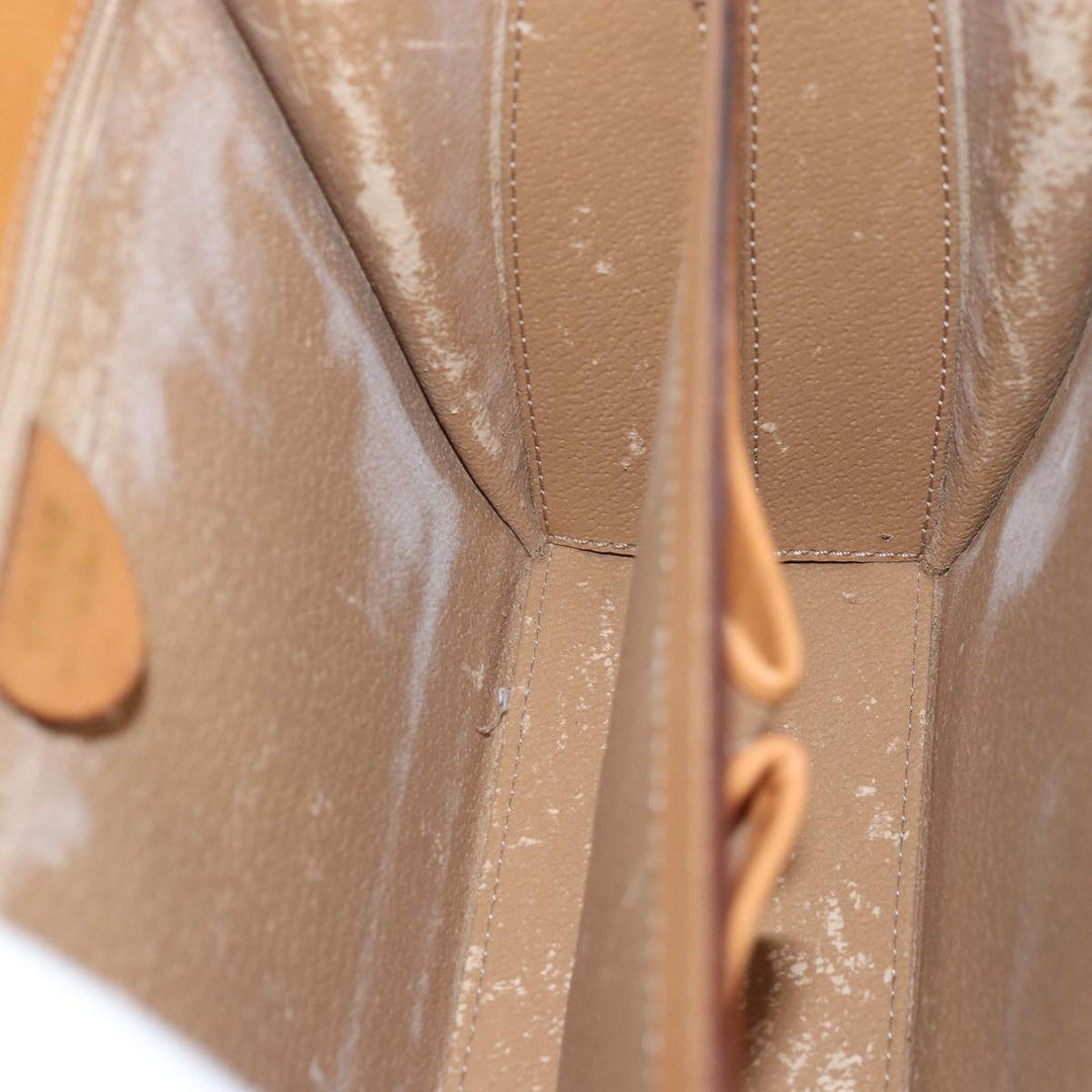 Celine Macadam Canvas Shoulder Bag Beige Auth 74388