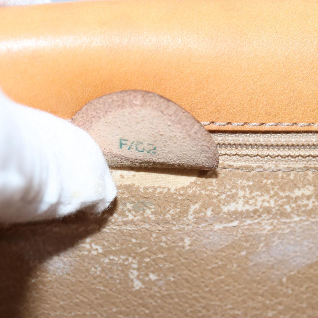 Celine Macadam Canvas Shoulder Bag Beige Auth 74388