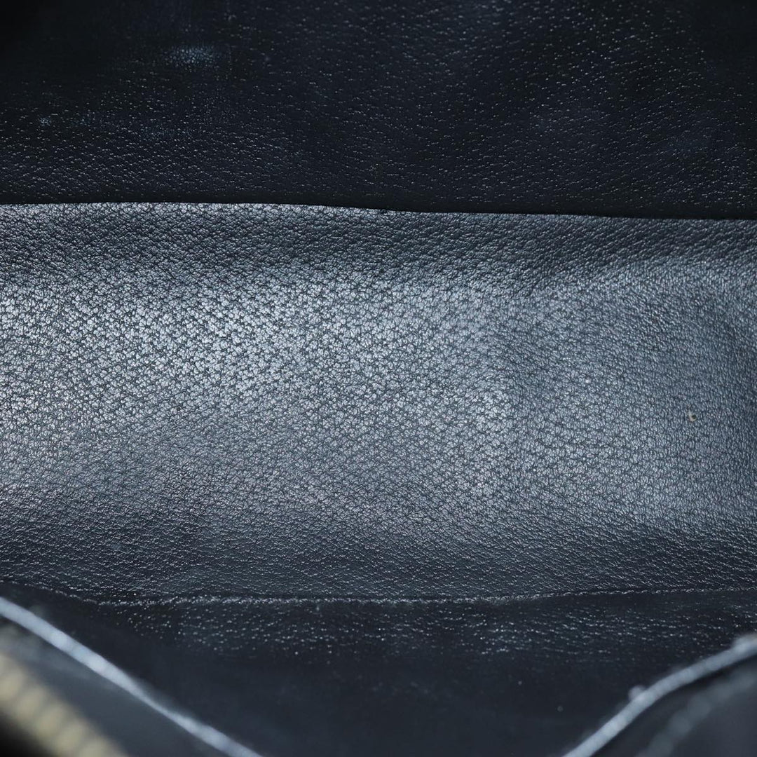 Celine Macadam Canvas Hand Bag PVC Black Auth 74390