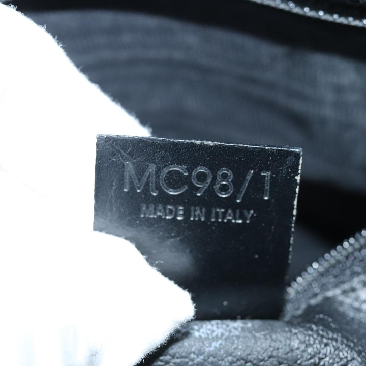 Celine Macadam Canvas Hand Bag PVC Black Auth 74390