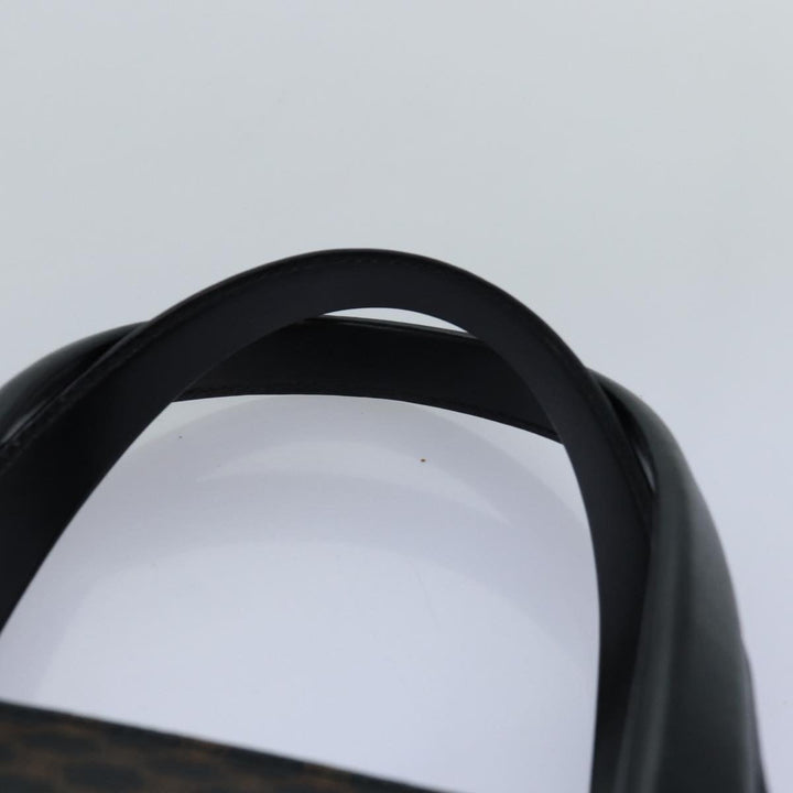 Celine Macadam Canvas Hand Bag PVC Black Auth 74428