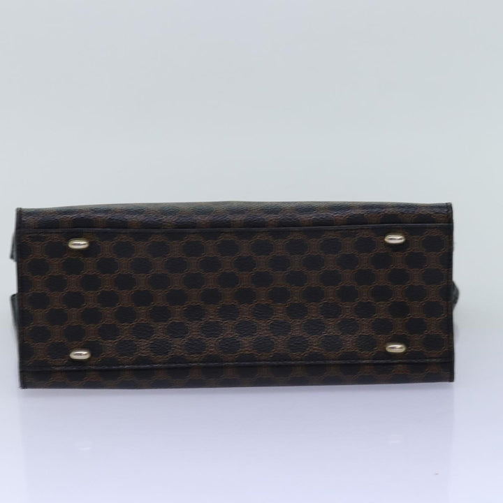 Celine Macadam Canvas Hand Bag PVC Black Auth 74428