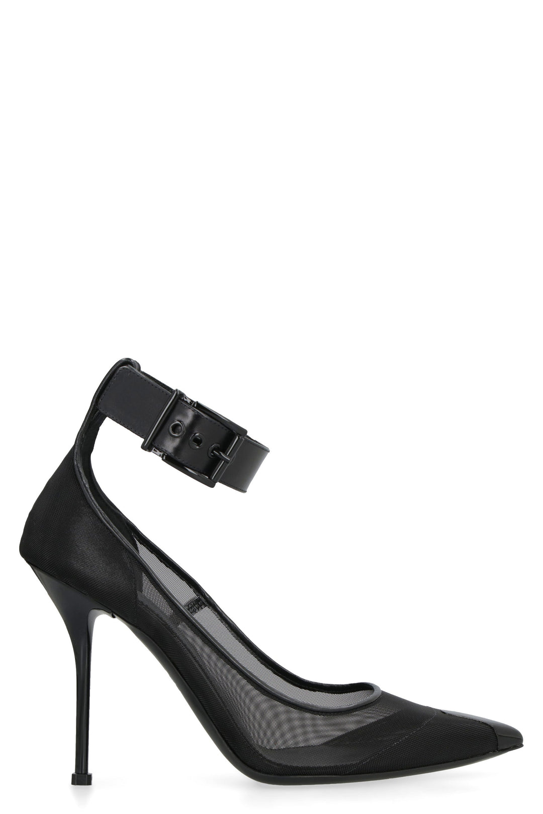 PUNK MESH POINTY-TOE PUMPS
