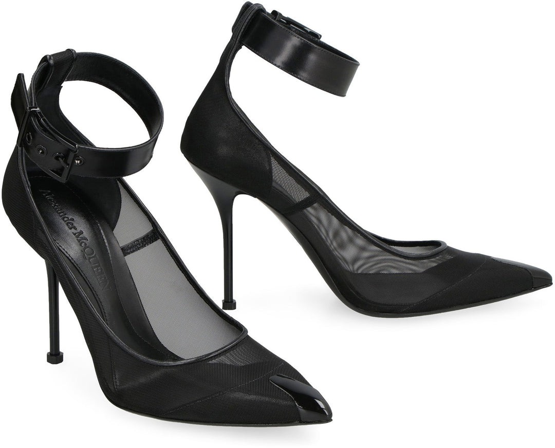 PUNK MESH POINTY-TOE PUMPS