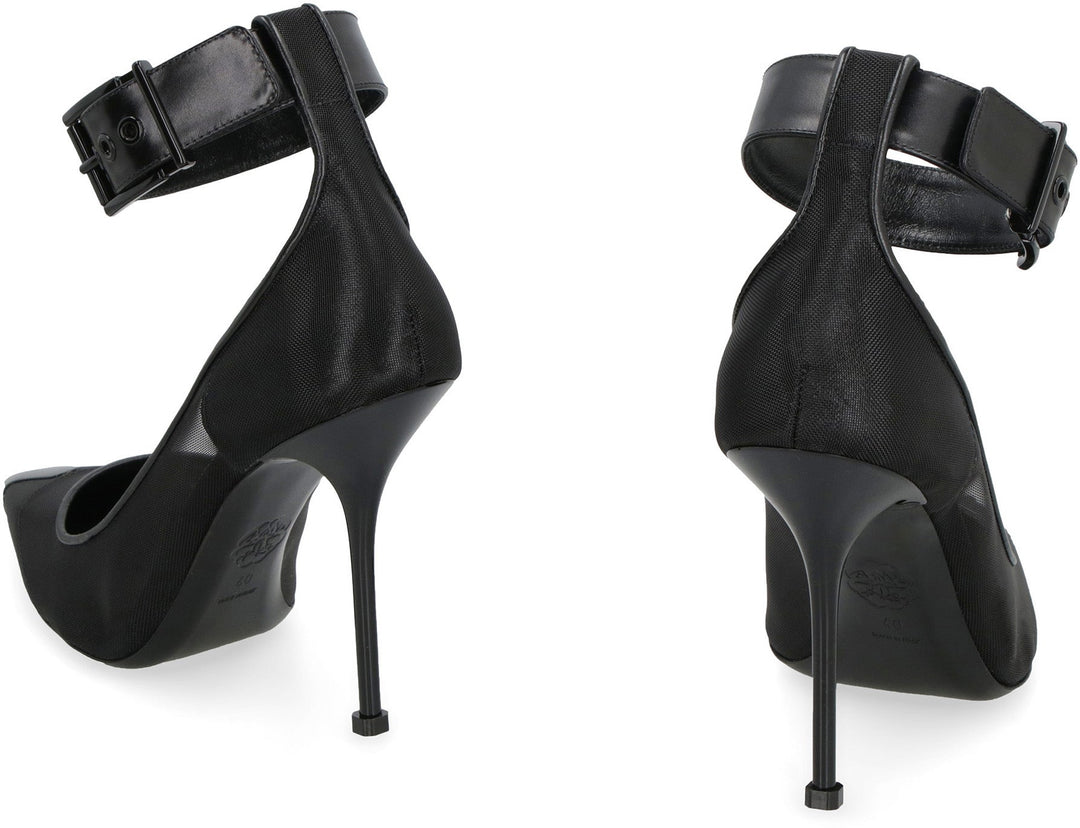 PUNK MESH POINTY-TOE PUMPS