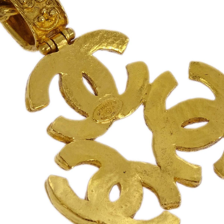 Top Quality Chanel 1994 Filigree Triple CC Gold Necklace