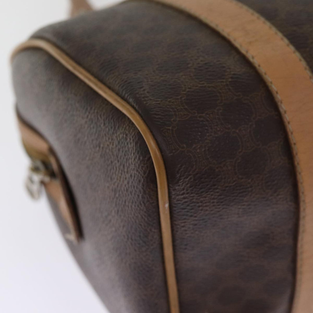 Celine Macadam Canvas Hand Bag PVC Brown Auth 74542