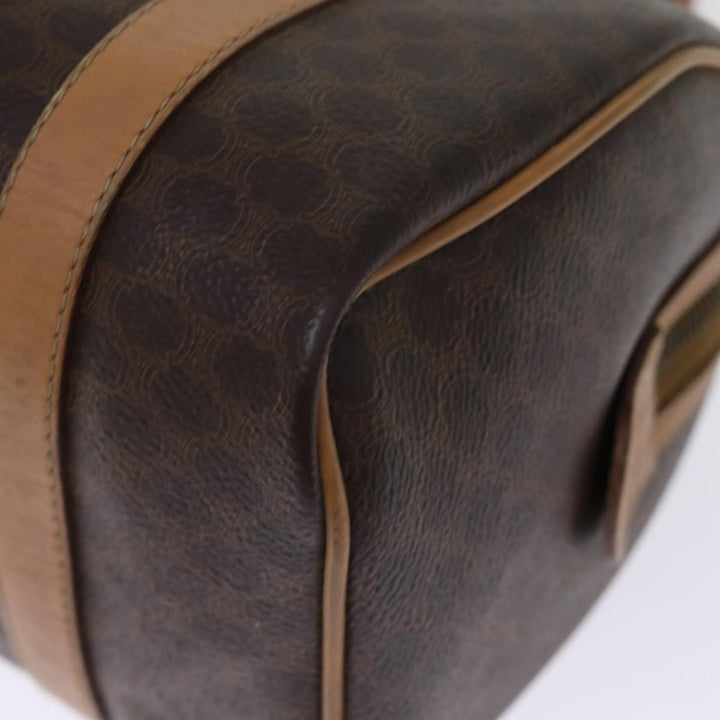 Celine Macadam Canvas Hand Bag PVC Brown Auth 74542