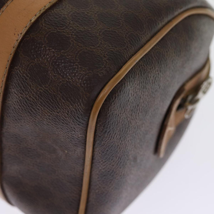 Celine Macadam Canvas Hand Bag PVC Brown Auth 74542