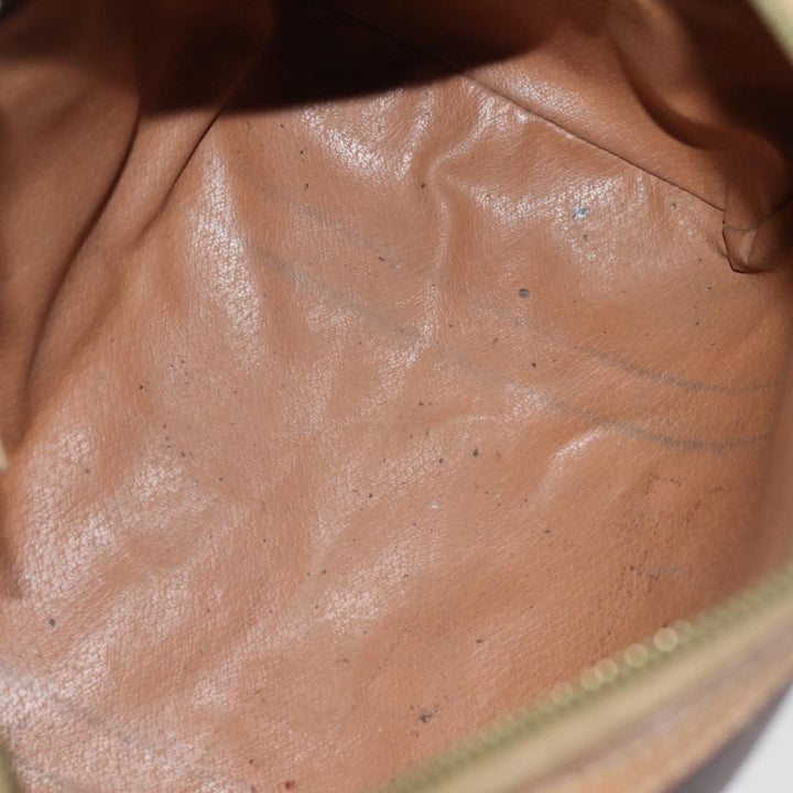 Celine Macadam Canvas Hand Bag PVC Brown Auth 74542