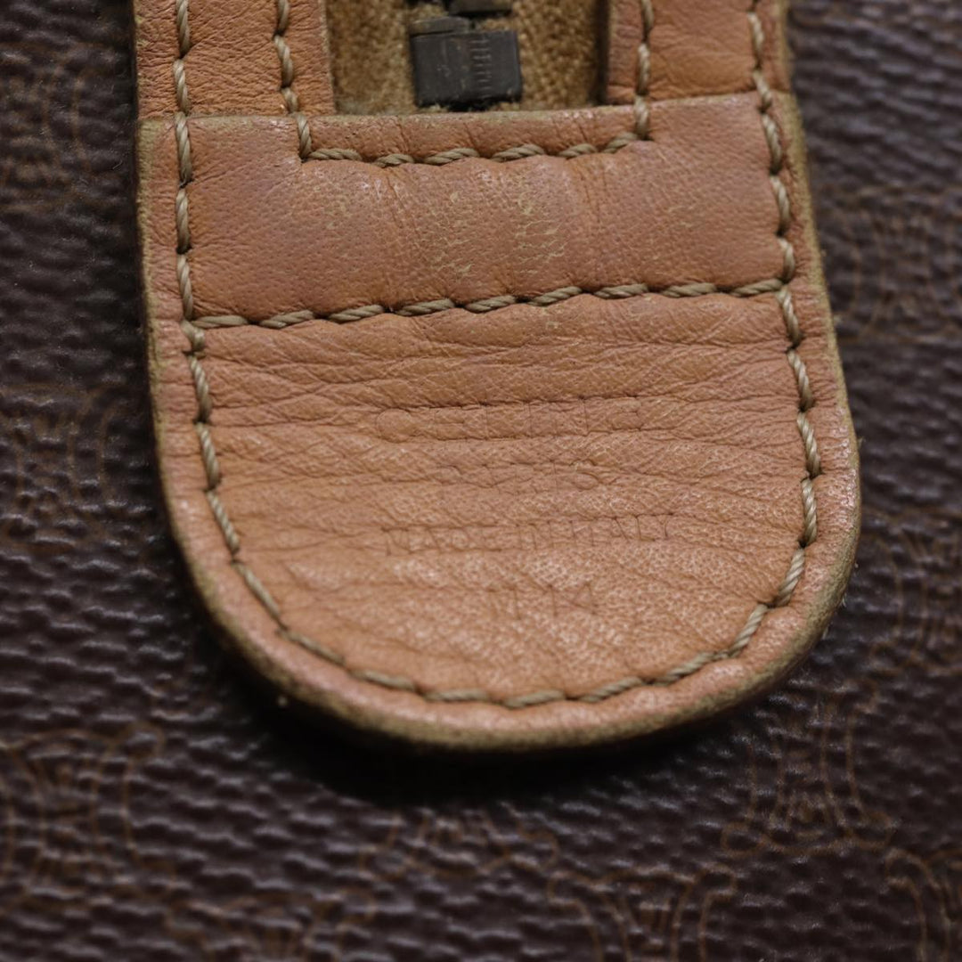 Celine Macadam Canvas Hand Bag PVC Brown Auth 74542