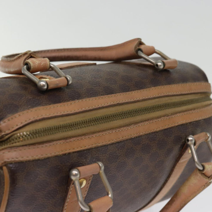Celine Macadam Canvas Hand Bag PVC Brown Auth 74542