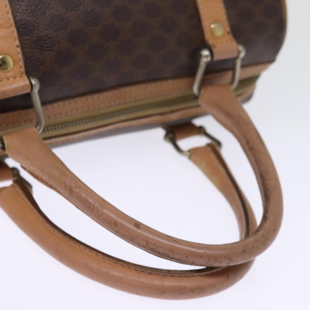 Celine Macadam Canvas Hand Bag PVC Brown Auth 74542