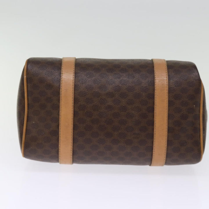 Celine Macadam Canvas Hand Bag PVC Brown Auth 74542