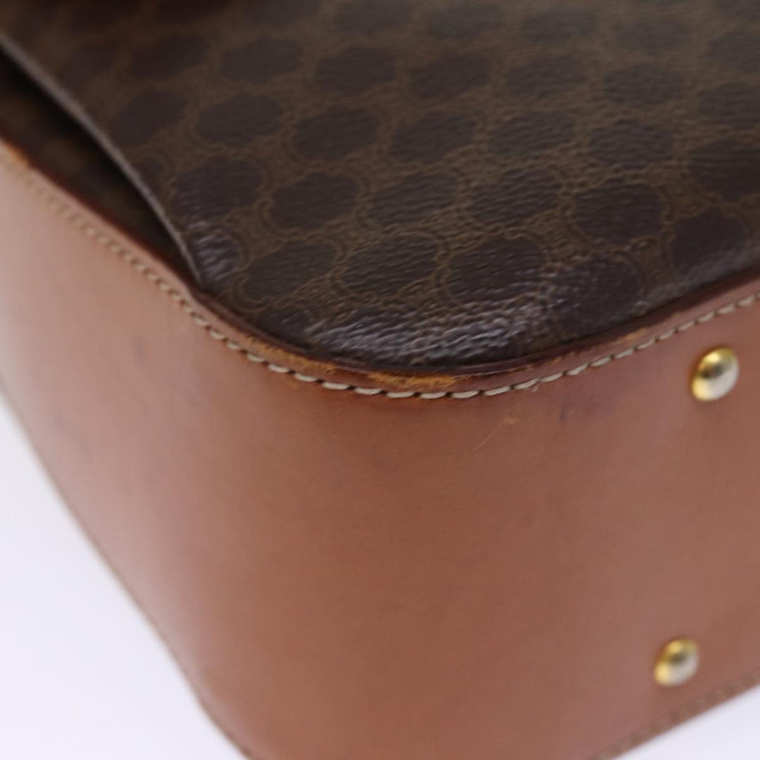 Celine Macadam Canvas Hand Bag PVC 2way Brown Auth 74543
