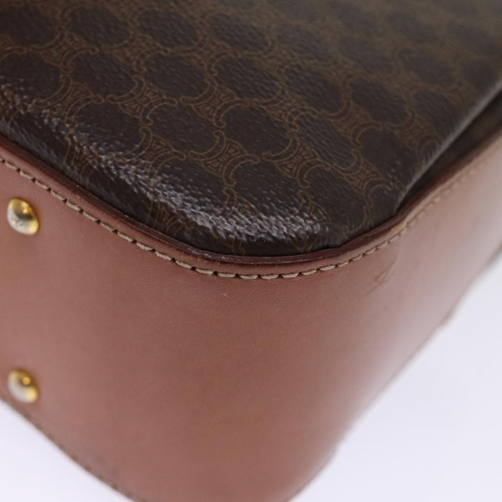 Celine Macadam Canvas Hand Bag PVC 2way Brown Auth 74543