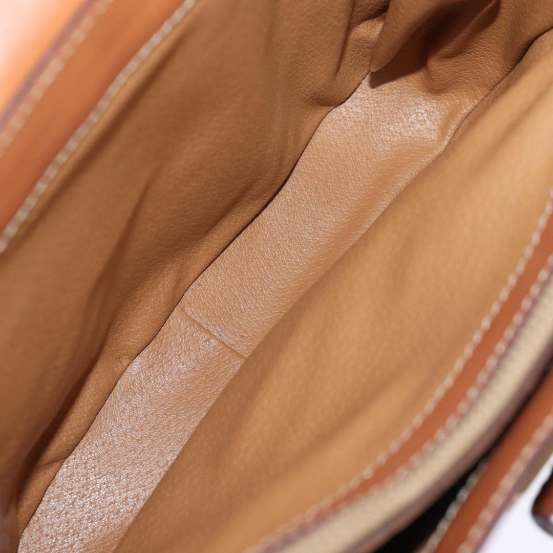 Celine Macadam Canvas Hand Bag PVC 2way Brown Auth 74543